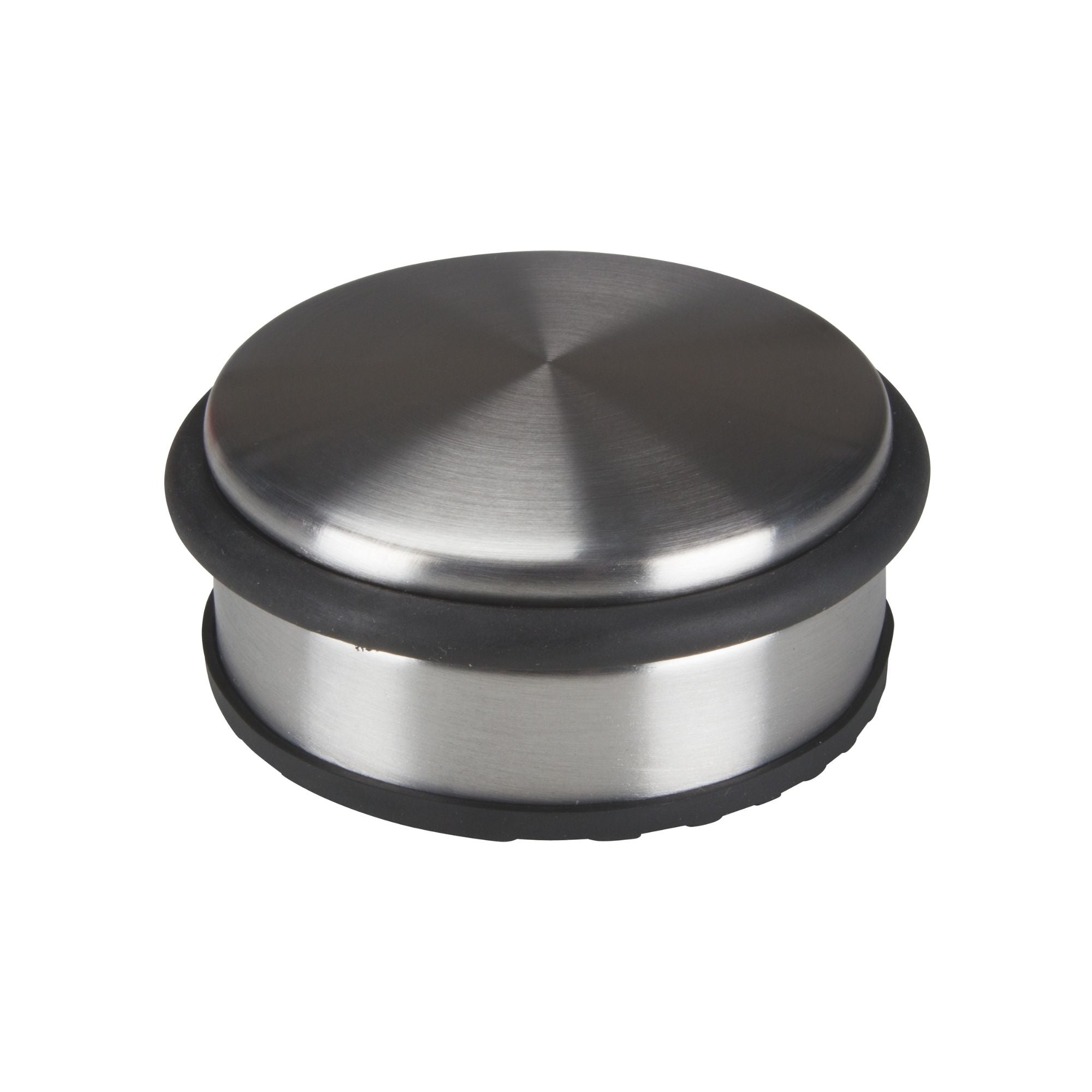 Heavy Duty Stainless Steel Round Door Stopper, Floor Mount, No Drilling Required
